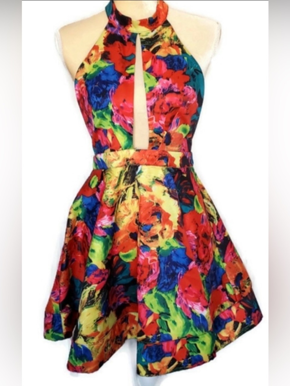 Luxxel Multicolor Floral Halter Dress